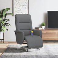 Detailed information about the product Massage Recliner Chair with Footrest Dark Grey Fabric