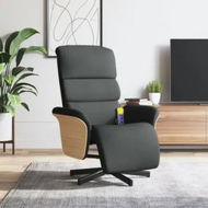 Detailed information about the product Massage Recliner Chair with Footrest Dark Grey Fabric