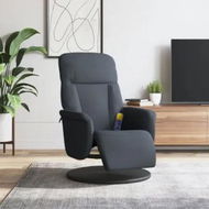 Detailed information about the product Massage Recliner Chair with Footrest Dark Grey Velvet