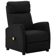 Detailed information about the product Massage Reclining Chair Black Faux Leather