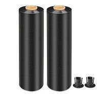 Detailed information about the product MasterSpec Black Plastic Stretch Wrap Film, 50cm x 400m Durable Packing Moving Packaging Heavy Duty Shrink Film with Plastic Rotary Handle