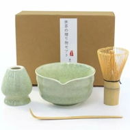 Detailed information about the product Matcha Whisk Set,Japanese Tea Set includes Matcha Bowl with Spout,Matcha Whisk and Holder,Bamboo Matcha Scoop - 4 Pcs Ceremonial Grade Matcha kit