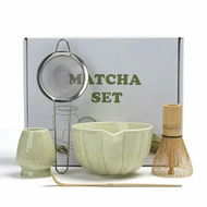 Detailed information about the product Matcha Whisk Set,Matcha Bowl with Spout,Matcha Whisk, Chasen Holder,Sifter,Bamboo Scoop 5 Pcs Perfect Matcha Making Kit