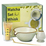 Detailed information about the product Matcha Whisk Set,Matcha Set,Matcha Kit,Matcha Bowl with Spout,Scoop,Sifter,Bamboo Whisk,Chasen Holder,Unique Gifts for Women,Christmas,Birthday