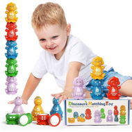 Detailed information about the product Matching Dinosaurs Stacking Sorting Toys For Toddlers Preschool Counting Educational Toys Fine Motor Skills Learning Toy