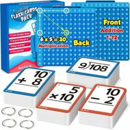 Detailed information about the product Math Flash Cards and Math Board, Multiplication Flash Card Times Table Chart, Math Manipulatives Division, Addition, Subtraction Games Toys