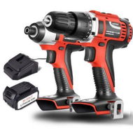 Detailed information about the product Matrix Power Tools 20V Cordless Brushed Drill + Impact Driver Combo Kit