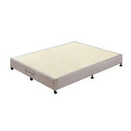 Detailed information about the product Mattress Base Ensemble Queen Size Solid Wooden Slat in Beige with Removable Cover