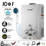 Detailed information about the product MAXKON 10 In 1 550L/Hr Portable Outdoor Gas LPG Instant Shower Water Heater - Silver