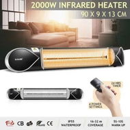 Detailed information about the product Maxkon 2000W Carbon Fibre Infrared Heater Instant Heat Electric Patio Outdoor Strip Heater