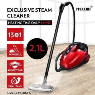 Maxkon 2.1L Steam Cleaner Mop 13-in-1 High Pressure Floor Window Carpet Steamer