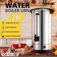 Detailed information about the product Maxkon 28L Stainless Steel Hot Water Urn 2500W Electric Hot Beverage Dispenser With Boil Dry Protection