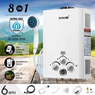 Detailed information about the product MAXKON 520L/hr Portable Outdoor Gas LPG Instant Shower Water Heater - White