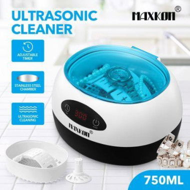 MAXKON 750ml Ultrasonic Jewellery Cleaner For Rings Necklaces Watches Glasses