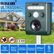 Detailed information about the product MAXKON Ultrasonic Bird & Animal Repeller Solar Powered Pest Repeller