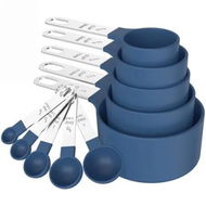 Detailed information about the product Measuring Cups Spoons Set,Stackable Cups And Spoons,Nesting Measure Cups With Stainless Steel Handle,Kitchen Gadgets For Cooking Baking Color Blue