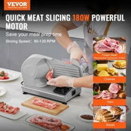 Detailed information about the product Meat Slicer 180W Electric Deli Food Slicer with 7.5' SUS420 Stainless Steel Blade and Blade Guard 0 - 0.6 inch Adjustable Thickness for Home Use