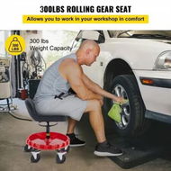 Detailed information about the product Mechanics Swivel Seat 300 LBS Rolling Work Stool Height Adjustable Seat