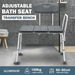 Medical Bathtub Transfer Bench Tub Seat Shower Chair Stool Armrest Backrest Adjustable Height Bathroom Elderly Disability Mobility Aid Safe Bar 150kg. Available at Crazy Sales for $89.95