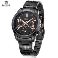 Detailed information about the product MEGIR 3016 Male Quartz Watch Chronograph 24 Hours Display Luminous Date Wristwatch