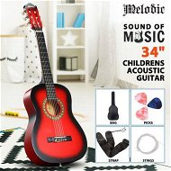 Detailed information about the product Melodic 34inch Kids Acoustic Guitar 6 Strings Tuner Cutaway Wooden Kids Gift Red