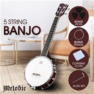 Detailed information about the product Melodic 4 String Banjo Beginner Music Instrument w / Picks 20 Frets 12 Brackets Gift