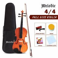 Detailed information about the product Melodic 4/4 Full Size Acoustic Violin Wooden Natural w/ Bow Rosin Strings Beginner