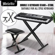 Detailed information about the product Melodic Adjustable Keyboard Stand Portable Piano Stool X-Shaped Bench Seat Set