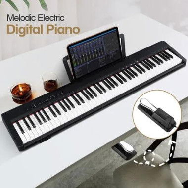 Melodic Keyboard Electric Digital Piano Hammer Action 88Key Semi Weighted 128Polyphony Portable