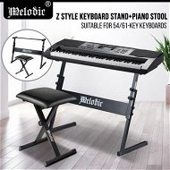 Detailed information about the product Melodic Keyboard Stand Stool Set Folding Piano Seat Adjustable Chair