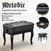 Melodic Piano Stool Adjustable Wood Chair Keyboard Bench With Storage Bent Leg Black. Available at Crazy Sales for $99.97