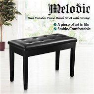Detailed information about the product Melodic Wood Duet Piano Bench Keyboard Stool Seat With Storage