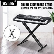 Detailed information about the product Melodic X Style Keyboard Stand Double Braced Music Piano Holder Folding Adjustable Height