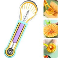 Detailed information about the product Melon Baller Scoop Set, 4 in 1 Stainless Steel Stainless Steel Fruit Tool Set, Fruit Carving Tools for Dig Pulp Separator (Purple)