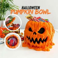 Detailed information about the product Melting Halloween Pumpkin Candy Bowl, High Capacity Halloween Pumpkin Bowl with Lid Reusable Spooky Halloween Pumpkin Party Home Decor