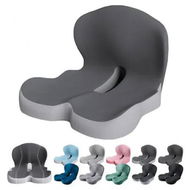 Detailed information about the product Memory Foam Integrated Seat Cushions, Back and Seat Cushion, Ergonomic Pad Pillow for Lower Back Tailbone Protection Lumbar Support (Grey)