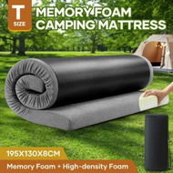 Detailed information about the product Memory Foam Mattress Twin Size Camping Floor Cushion Roll Up Portable Sleeping Travel Mat Thick Bed Couch Pad with Carrying Bag Grey