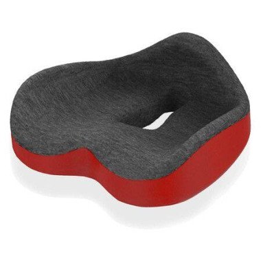 Memory Foam Seat Cushion For Office Chair Coccyx Seat Orthopedic Cushion For Lower Back Pain Relief (Grey+Red)