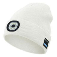 Detailed information about the product Mens Beanie With Bluetooth And LED 2-in-1 Rechargeable Winter Beanie V5.0 Bluetooth Hat - White.