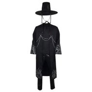 Detailed information about the product Mens Boys Kpops Jinu Costume Black Sajaboy Jinu Cosplay Costumes Coat Shirt Pant Belt Hat Outfits Halloween Suit Size : Large