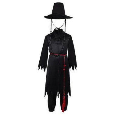 Mens Boys Kpops Jinu Costume Black Sajaboy Jinu Cosplay Costumes Coat Shirt Pant Belt Hat Outfits Halloween Suit Size : XXLarge