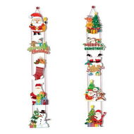 Detailed information about the product Merry Christmas Banner Hanging, 10 Cards Christmas Door Sign with Santa, Snowman Images, Xmas Porch Door Sign Welcome Banner for Home Winter Xmas, B