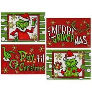 Detailed information about the product Merry Christmas Grinch Placemats Set of 4, Xmas G Day Til Christmas Tree Dining Table Place Mats Home Kitchen Decor 12 x 18 Inch