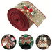 Merry Christmas Jingle Bell Burlap Wired Christmas Ribbon for Christmas Tree Decor 455*6CM Household Christmas Decoration. Available at Crazy Sales for $9.99