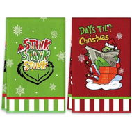 Detailed information about the product Merry Christmas Kitchen Dish Towel Set of 2, Grinch Christmas Hand Drying Baking Cooking Cloth, Winter Holiday Xmas Decor Home Decorations