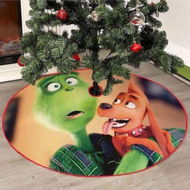 Detailed information about the product Merry Christmas Tree Skirt 36 Inches, Xmas Lace-up Red Green Grinch Tree Skirt, The Grinch Decorations New Year Holiday Party Farmhouse Decor