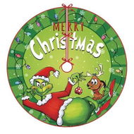 Detailed information about the product Merry Christmas Tree Skirt 48 Inches Green Xmas Tree Skirt, Funny Winter Holiday Party Indoor Decoration Home Decor