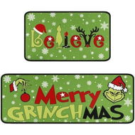 Detailed information about the product Merry Grinchmas Kitchen Rugs and Mats Set of 2,Christmas Grinch Kitchen Decoration,Non Slip Absorbent Kitchen Mat Waterproof Runner Rug for Laundry Room and Sink 17x 48 Inches