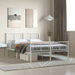 Metal Bed Frame with Headboard and Footboard White 135x190 cm. Available at Crazy Sales for $119.95