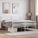 Metal Bed Frame with Headboard and Footboard White 150x200 cm. Available at Crazy Sales for $139.95